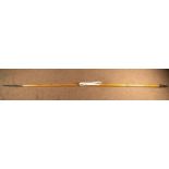A bamboo cavalry lance, 104" (8'8") overall, with steel head and shoe and white plastic sling. GC £