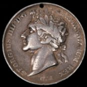 George IV Coronation silver medal as distributed to the Buckinghamshire Yeomanry who acted as