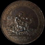 France, Revolution period, AE 5 sols 1792, obverse Hercules, "L'An IV De La Liberte" in exergue. GVF