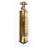 A good vintage railway pyrene fire extinguisher, brass construction embossed "LNER" on top, complete