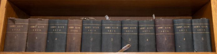 Quarterly Army Lists: 1872 (part 3), 1873 (parts 2,3 and 4), 1875 (parts 3 and 4), 1876 (parts 2 &