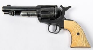 A .177" Colt type 6 shot CO2 revolver by Pneumatic Guns Ltd, London, of diecast construction with