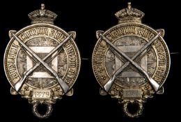 A pair of shooting medals to H D Rooke, 53rd Shropshire Light Infantry Regiment, being: (1) "