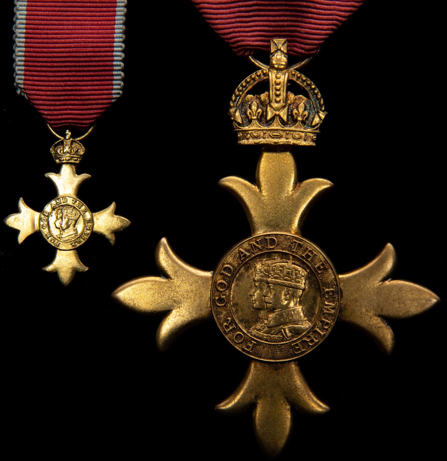 Family Group. OBE 2nd type Civil, with miniature in case of issue, GVF (this was awarded to Oscar - Image 3 of 9