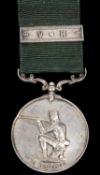 2nd Caithness Rifle Volunteers silver award, obverse kneeling rifleman, legend "In Defence"; reverse
