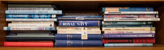 31 books and catalogues relating to Nelson, sailing ships, and the navy, including many hardbacks