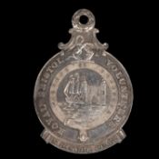 Royal Bristol Volunteers medal, obverse Bristol City arms with garter legend "Virtute et Industria",