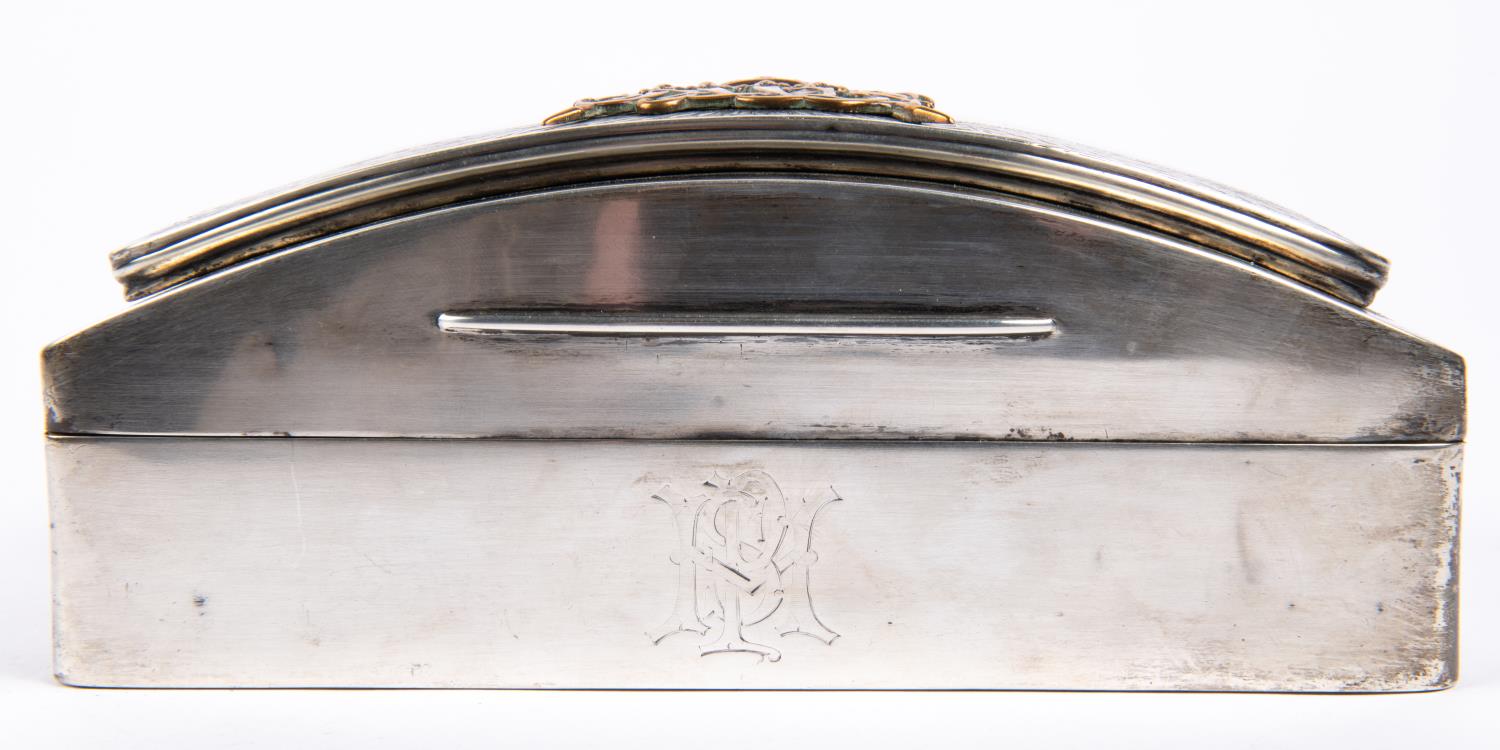 A late Victorian Indian Lancers hall marked silver pouch flap, mounted with Imperial crown above “ - Image 3 of 5