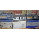 Assorted audio/video hardware, manufacturers including Snell & Wilcox, Aston, Tektronix, Philips,