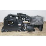 A Sony DSR-450WSP digital video camera with Canon BCTV lens, with bag. Condition - not tested.