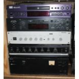 HiFi separates comprising a HHB BurnIT CD player/recorder, a Tascam MD-301MKII mini disc player, a