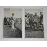 Two signed photographs of Henry Cotton, Dunlop Tournament 1931-1932.