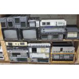 Assorted video editing and pro sound equipment, manufacturers including Drake, Avitel, Tektronix,