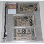 A collection of 21 1965 bubblegum card American Civil War News confederate bank notes, including va