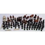 A collection of mainly Britains toy soldiers to include Gurkhas, Officers, Mounted Officers, an