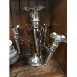 A silver plate epergne. Ht.35cm