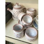 Denby Falling Leaves tea set including teapot - 15 pieces