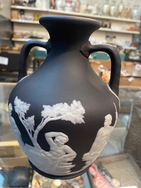 Wedgwood black jasper Portland vase. Ht. 17cm. Early 20th century - Image 3 of 4