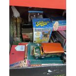 A box of various toys and games