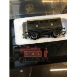 Hornby00 gauge LMS loco + Hornby 51915 cattle / sheep wagon.