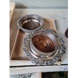 3 silver plated dishes