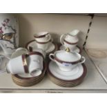 Royal Doulton 'Martinique' tea set / part dinner service comprising 6 cups, 6 saucers, 6 side