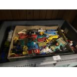 2 boxes of diecast vehicles to include Matchbox, Hot Wheels, Corgi and Dinky etc.