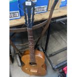 A vintage handmade classical style guitar