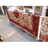A modern Keshan style carpet, cream ground 230cm x 160cm.