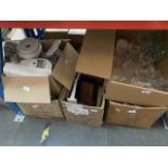 5 boxes of misc ceramics, ornaments, glassware to include crystal, kitchenware, Kenwood food