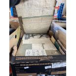 A box containing approx. 150 WWII aeroplane postcards plus other ephemera