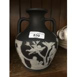 Wedgwood black jasper Portland vase. Ht. 17cm. Early 20th century