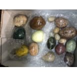 A box of stone eggs