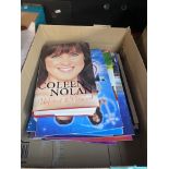 A box of 20 vintage theatre programmes, mostly signed and a signed Coleen Nolan autobiography