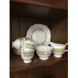 21 piece English bone china tea set by Royal Kent