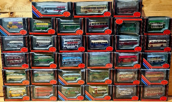 Approx. 33 boxed Exclusive First Edition die-cast model buses/Coaches