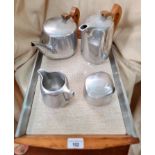 Picquot tea set of 4 with tray.