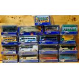 Approx. 17 boxed Corgi die-cast model buses/coaches