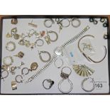 Assorted jewellery, comprising mainly items marked '925', an Accurist stainless wrist watch,