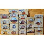 Approx. 25 boxed Corgi die-cast model buses/coaches.