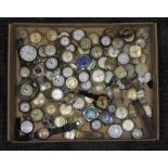 A tray of mainly mechanical watches, as found.