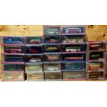 Approx. 26 boxed Corgi die-cast model buses/coaches/wagons