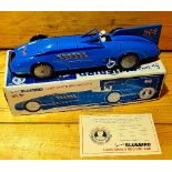 A Schylling Bluebird model car with box.