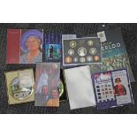 A Royal Mint United Kingdom 1997 proof coin set together with other commemorative coins and