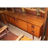 A retro 1960s teak sideboard by Bath Cabinet Makers, length 198cm.