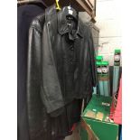 A mens leather jacket size M and a ladies leather jacket size 44