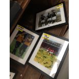 3 framed and signed football stars, Pele, John Terry and '66 England team.