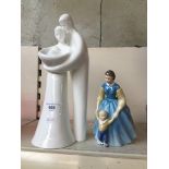 2 Royal Doulton figures, First Steps HN2242, and Family HN2721