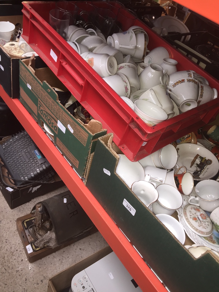 4 boxes of china and pottery.
