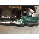 5 boxes of misc including teaware, porcelain plates and dishes and oriental ware
